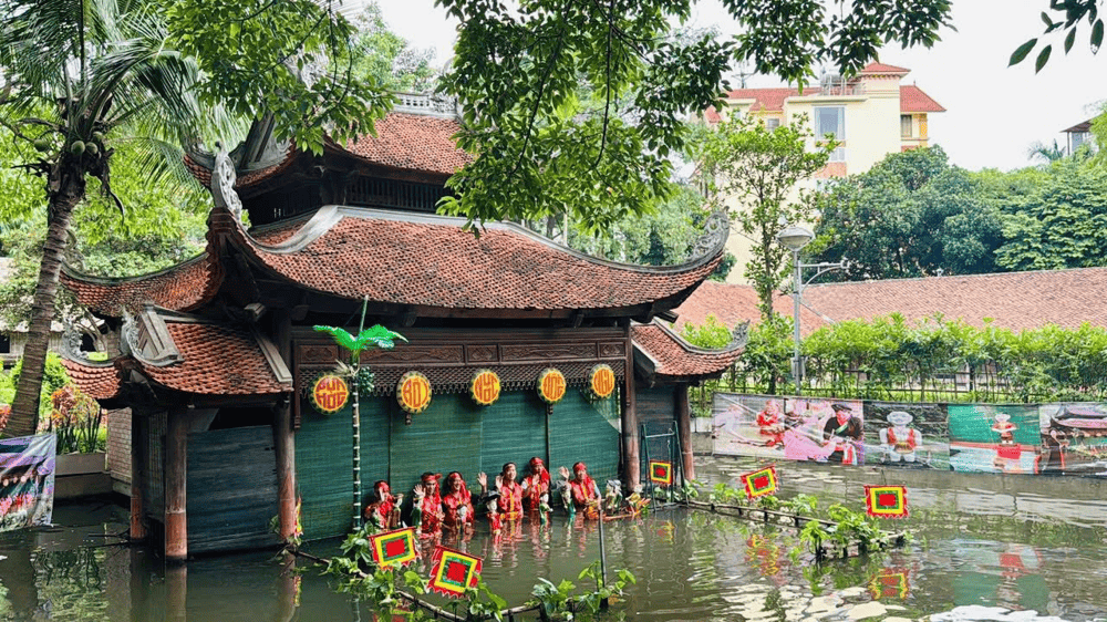 The water puppet theater area (Source: Fanpage Bảo tàng Dân tộc học Việt Nam - Vietnam Museum of Ethnology)